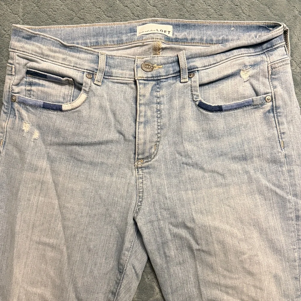 Loft modern skinny crop with embroidery - Picture 2 of 8